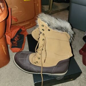 Torrid Women's Tan and Brown Fur-Lined Boots